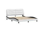 Syfax™ Giroletto Senza Materasso Hvar Nero E Bianco 160X200 Cm In Pelle Finta