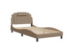 Syfax™ Giroletto Viana Senza Materasso Cappuccino 100X200 Cm In Pelle Finta