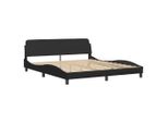 Syfax™ Giroletto Senza Materasso Hvar Nero 180X200 Cm In Pelle Finta