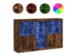 Syfax™ Credenza Con Luci Led Rovere Fumo 162X37X100 Cm