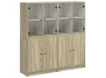 Syfax™ Libreria Ante Rovere Sonoma 136X37X142 Cm In Legno Multistrato