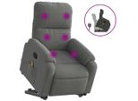 Syfax™ Poltrona A Rialzo Massaggi Reclinante Grigio Scuro Microfibra
