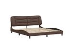 Syfax™ Giroletto Senza Materasso Hvar Marrone 180X200 Cm In Pelle Finta