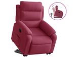 Syfax™ Poltrona Alzapersona Reclinabile Rosso Vino In Velluto