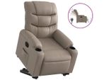 Syfax™ Poltrona Alzapersona Reclinante Elettrica Cappuccino Pelle Finta