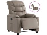 Syfax™ Poltrona Reclinabile Elettrica Cappuccino In Pelle Finta