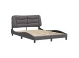 Syfax™ Giroletto Senza Materasso Hvar Grigio 140X200 Cm In Pelle Finta