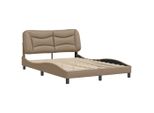 Syfax™ Giroletto Senza Materasso Hvar Cappuccino 140X200 Cm In Pelle Finta