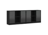 Syfax™ Libreria Con Ante Nera 204X37X75 Cm In Legno Multistrato