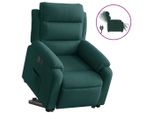 Syfax™ Poltrona Alzapersona Reclinabile Elettrica Verde Scuro Velluto