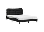 Syfax™ Letto Con Materasso Hvar Nero 120X200 Cm In Pelle Finta