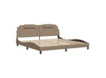 Syfax™ Giroletto Viana Senza Materasso Cappuccino 200X200 Cm In Pelle Finta
