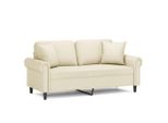 Syfax™ Divano A 2 Posti Con Cuscini Crema 140 Cm In Pelle Finta
