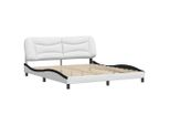 Syfax™ Giroletto Senza Materasso Hvar Bianco E Nero 180X200 Cm In Pelle Finta