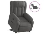 Syfax™ Poltrona Alzapersona Reclinabile Elettrica Grigio Scuro Tessuto