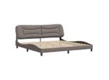 Syfax™ Giroletto Senza Materasso Hvar Tortora 200X200 Cm In Tessuto