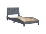 Syfax™ Giroletto Senza Materasso Hanko Grigio Scuro 80X200 Cm Velluto