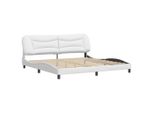 Syfax™ Giroletto Senza Materasso Hvar Bianco 200X200 Cm In Pelle Finta