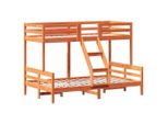 Syfax™ Letto A Castello 80X200/120X200 Cm Marrone Cera Massello Pino