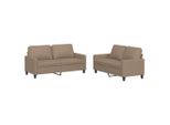 Syfax™ Set Di Divani 2 Pz Con Cuscini Cappuccino In Pelle Finta