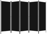Syfax™ Paravento A 5 Pannelli Nero 250X180 Cm