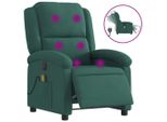 Syfax™ Poltrona Massaggiante Reclinabile Elettrica Verde Scuro Velluto