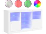 Syfax™ Credenza Con Luci Led Bianca 123X37X67 Cm
