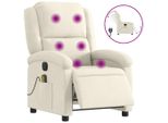 Syfax™ Poltrona Massaggiante Reclinabile Elettrica Crema Velluto