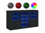 Syfax™ Credenza Con Luci Led Nera 123X37X67 Cm