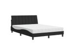 Syfax™ Letto Con Materasso Hanko Nero 120X200 Cm In Velluto