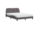 Syfax™ Giroletto Senza Materasso Zadar Grigio 140X190 Cm In Pelle Finta