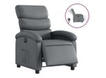 Syfax™ Poltrona Reclinabile Elettrica Grigia In Pelle Finta