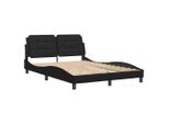 Syfax™ Giroletto Senza Materasso Zadar Nero 140X190 Cm In Pelle Finta