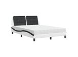 Syfax™ Giroletto Senza Materasso Zadar Bianco E Nero 140X190 Cm In Pelle Finta