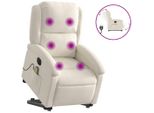 Syfax™ Poltrona Alzapersona Massaggiante Elettrica Crema Velluto