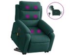 Syfax™ Poltrona Alzapersona Massaggiante Elettrica Verde Scuro Velluto