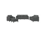Syfax™ Set Di Divani 4 Pz Con Cuscini Grigio Scuro In Tessuto