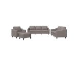 Syfax™ Set Di Divani 4 Pz Con Cuscini Tortora In Tessuto