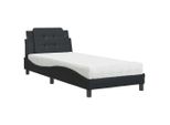 Syfax™ Giroletto Senza Materasso Zadar Nero 90X200 Cm In Pelle Finta