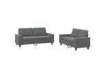 Syfax™ Set Di Divani 2 Pz Grigio Scuro In Tessuto