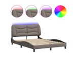 Syfax™ Giroletto Con Led Senza Materasso Hvar Tortora 140X190 Cm In Tessuto