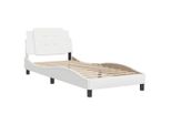 Syfax™ Giroletto Senza Materasso Zadar Bianco 90X190 Cm In Pelle Finta