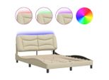 Syfax™ Giroletto Con Led Senza Materasso Hvar Crema 140X190 Cm In Tessuto