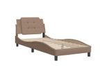 Syfax™ Giroletto Senza Materasso Zadar Cappuccino 90X190 Cm In Pelle Finta