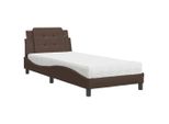 Syfax™ Giroletto Senza Materasso Zadar Marrone 100X200Cm In Pelle Finta
