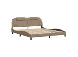 Syfax™ Giroletto Viana Senza Materasso Cappuccino 180X200 Cm In Pelle Finta