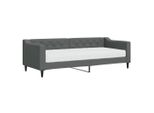 Syfax™ Divano Letto Con Materasso Grigio Scuro 80X200 Cm In Tessuto