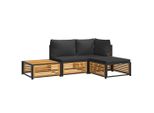 Syfax™ Set Divani Da Giardino 4Pz Con Cuscini Legno Massello Di Acacia
