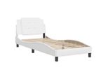 Syfax™ Giroletto Senza Materasso Zadar Bianco 100X200 Cm In Pelle Finta
