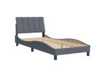Syfax™ Giroletto Senza Materasso Hanko Grigio Scuro 90X200 Cm Velluto